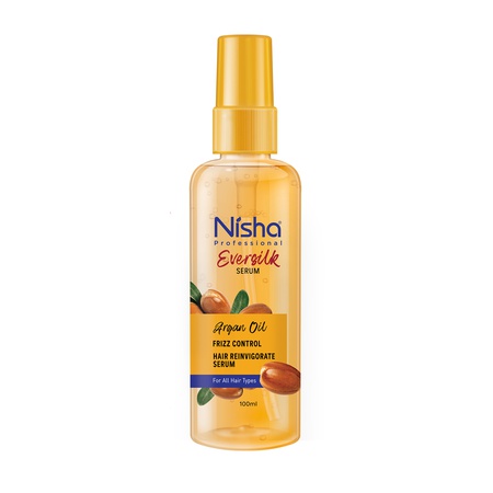 Nisha Argan Oil Eversilk Hair Serum, Man and Women, All Hair Types, 3.38 fl oz