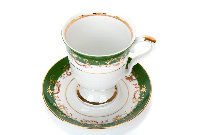 Бокал с блюдцем 600 мл Кружево