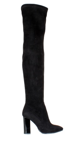 Overknee-Stiefel für Frauen, schwarzer Stretch<G6973>
