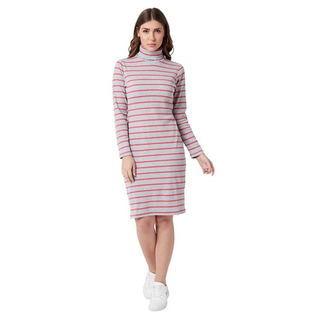 ÖRME YÜKSEK YAKA ELBİSE