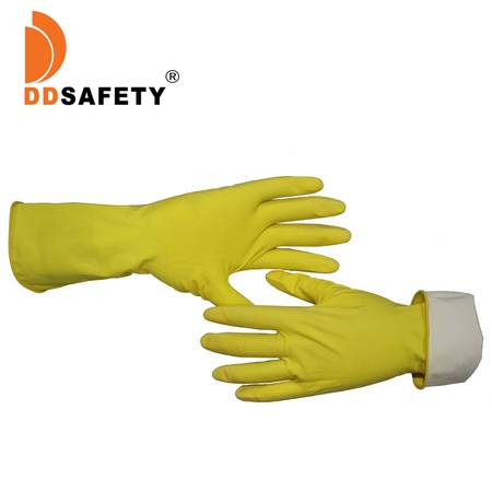 Yellow latex glove