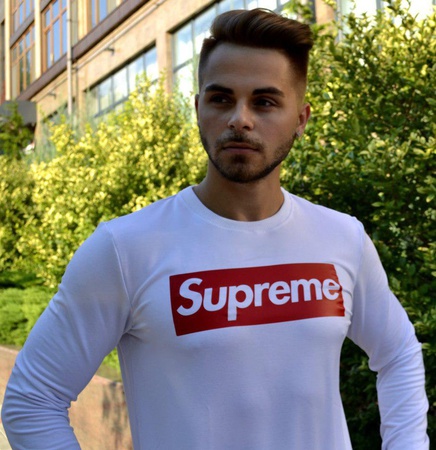 Свитшот LOUIS VUITTON SUPREME WHITE