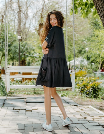 Летнее платье из полированного штапеля