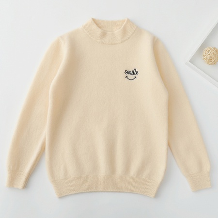 Детский кашемировый свитер Половина высоты с круглым воротником Одежда для девочек Осенний свитер для мальчиков пуловер детский однотонный шерстяной свитер детская одежда