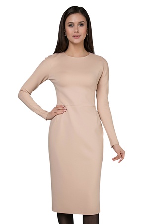 Платье футляр с отрезной талией миди