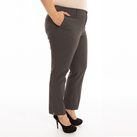 Büyük Beden Paça Yırtmaçlı Bilek Pantolon