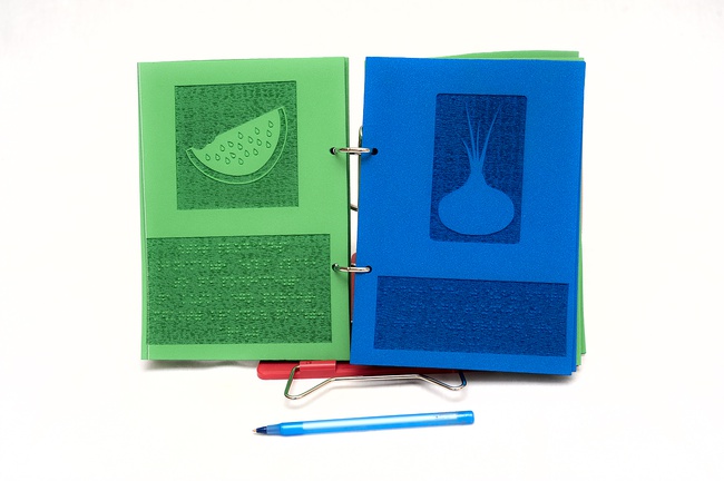 Книжка для слабовидящих "Загадки-Овощи и фрукты"(Шрифт Брайля)