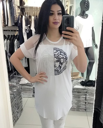 Футболка с двойным рисунком спереди