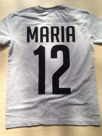 Женская именная футболка с номером