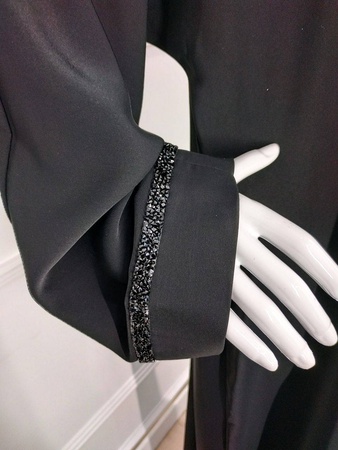 siyah dubai ipek elbise