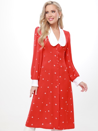 Офисное платье с воротником