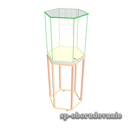 Витрина ювелирная шестигранная (высокая)