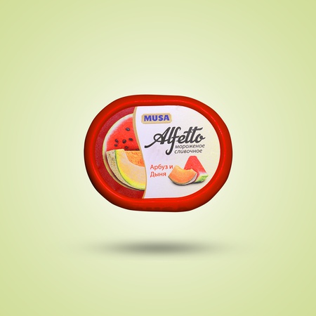 Ice cream "MUSA" Alfetto with watermelon and melon