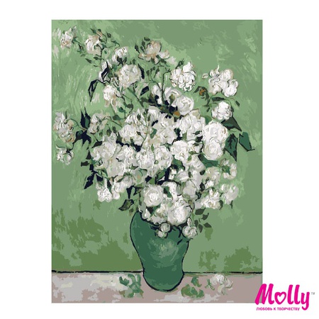 Картина по номерам Ван Гог. Букет в зелёной вазе.