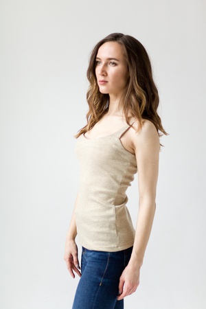 Топ молодёжный (рибана с люрексом)