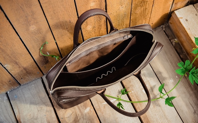 Кожаная сумка A'la Rus с карманами