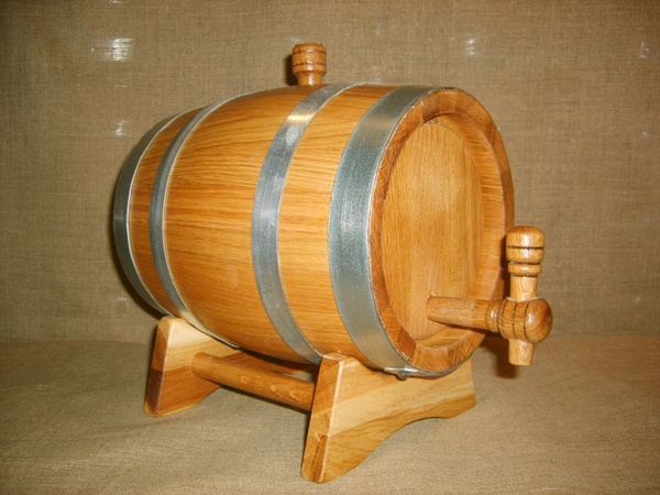 Бочка 10 литров покрытая воском, внутренний обжиг