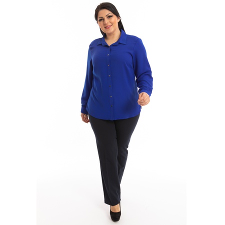 Büyük Beden Klasik Krep Gömlek