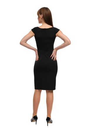 Тонкое мини-платье с вырезом лодочкой в полоску и короткими рукавами