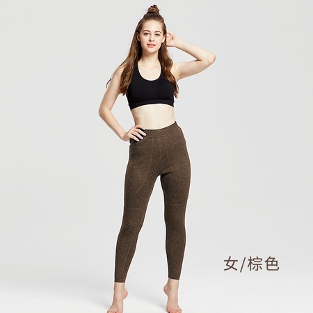 Sonbahar ve kış yeni kadın yün pantolon deve saç yama kadın diz ve bel koruma kalınlaşmış tayt polar ile sıcak pantolon