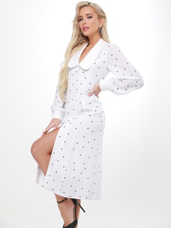 Офисное платье с воротником