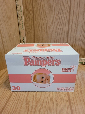 Vintage Pampers Çocuk Bezi Hastane Prematüre Pembe