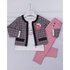 Toptan 3 Parça Kız Çocuk Hırka, Uzun Kollu T-Shirt Ve Pantolon 1-4Y Takım