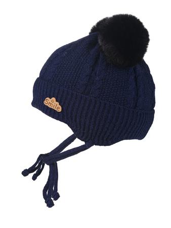 Yeni doğanlar için bağcıklı örme şapka