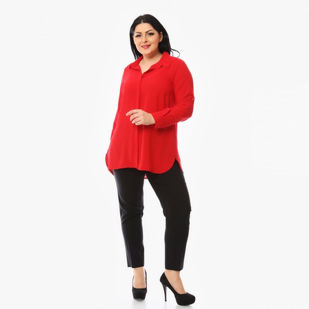 Шелковая креповая рубашка большого размера