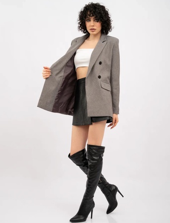 Пиджак оверсайз удлиненный с поясом