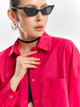 Женская рубашка оверсайз. Топ 2024 - 0524