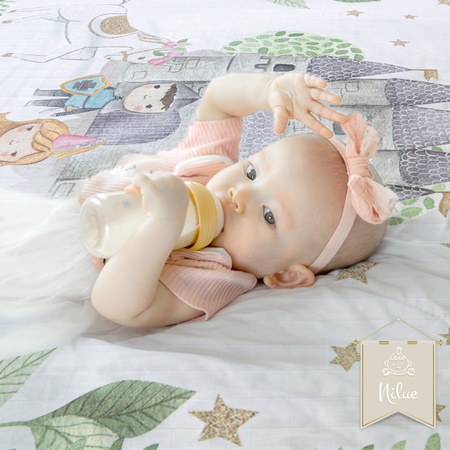 100% Organic Cotton Muslin Swaddle 100x100cm