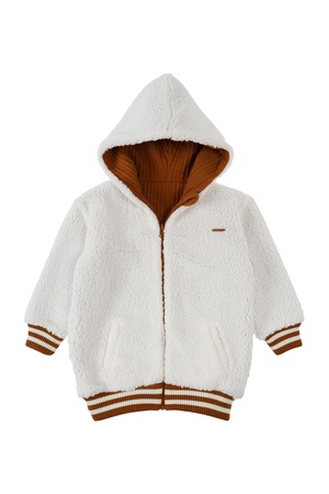 Kapitone kapüşonlu krep ceket