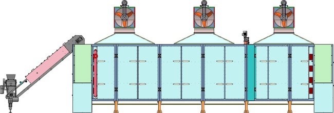 Сушилка конвейерная ленточная паровая Г4- КСК-15