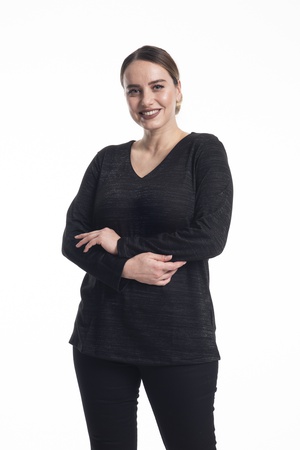 Блузка с v-образным вырезом