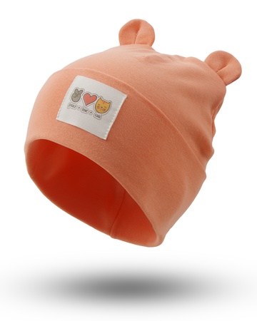 Шапка трикотажная  для новорожденных на завязках