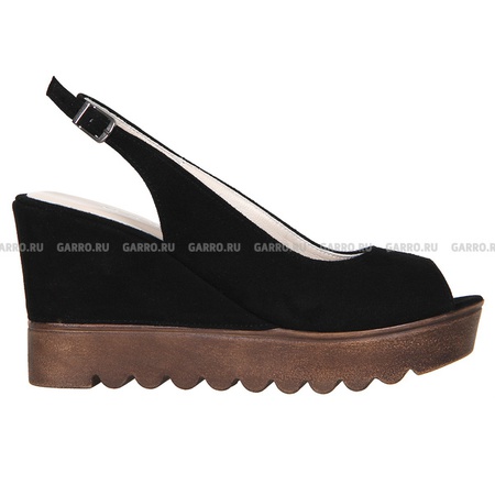 Босоножки 6275 чёрные, натуральная замша