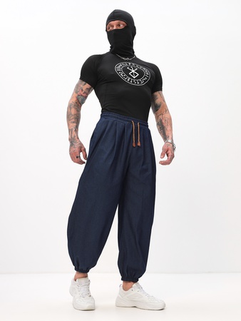 Штаны Джинсовые укороченные широкие