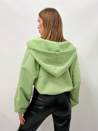 Kısa kollu kapüşonlu üst