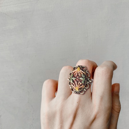 Giftome El Yapımı Doğal Mozaik Yüzük