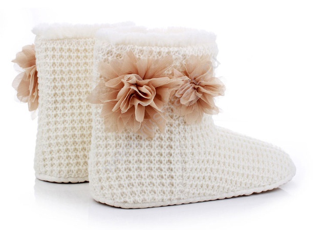 Ugg boots with chiffon flower L-102