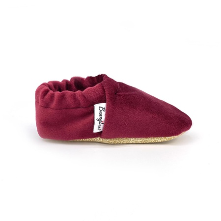 BUNNYBONS / BORDO KADIFE N303 / 3 Months - 4 Years Old BABY SHOES WITH NON-SLIP SOLE