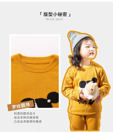 Осенне-зимний детский свитер, теплая забавная милая толстая детская верхняя одежда без подкладки
