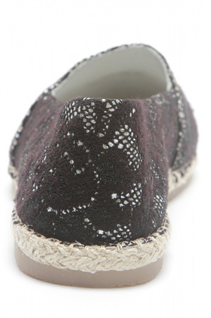 Dantelli siyah espadril e009