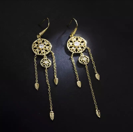 Серьги длинные «ловец снов»