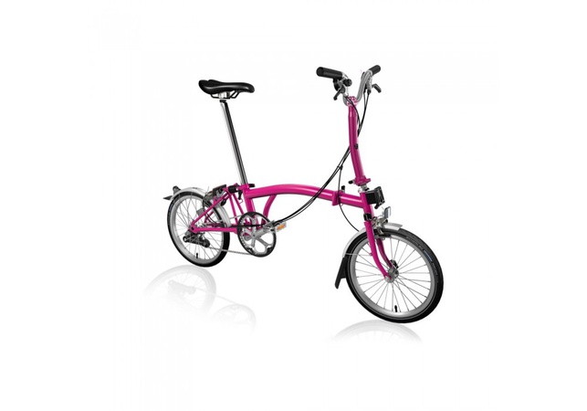 BROMPTON STEEL M6L FOLDING BIKE WITH MUDGUARDS & FRONT CARRIER BLOCK (World Racycles)