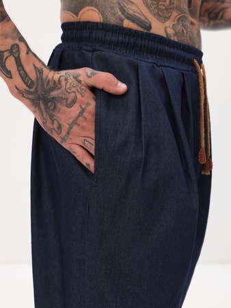 Штаны Джинсовые укороченные широкие