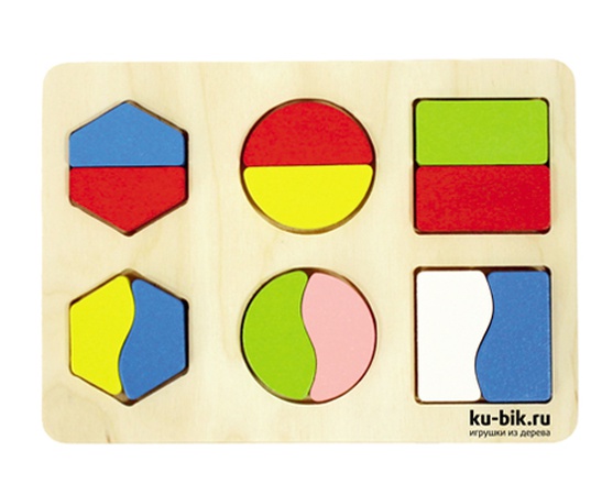 Пазлы "Дроби-фигуры"