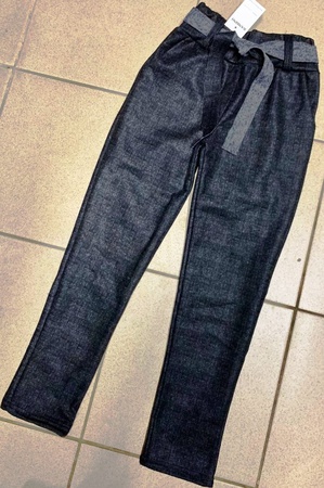 БРЮКИ В КЛЕТКУ НА МЕХУ ДЛЯ ДЕВОЧЕК