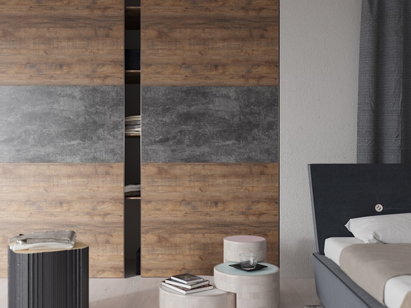 Декор ЛДСП Цемент Тёмный